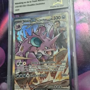 Carte pokémon gradée - Nidoking ex de la Team Rocket 233/182 Rivalités Destinées PCA9